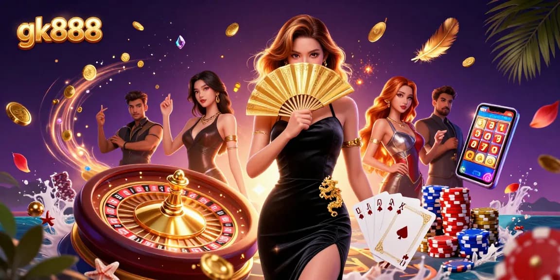 Experience the vibrant world of gk888 with stunning casino visuals and dynamic gaming elements.