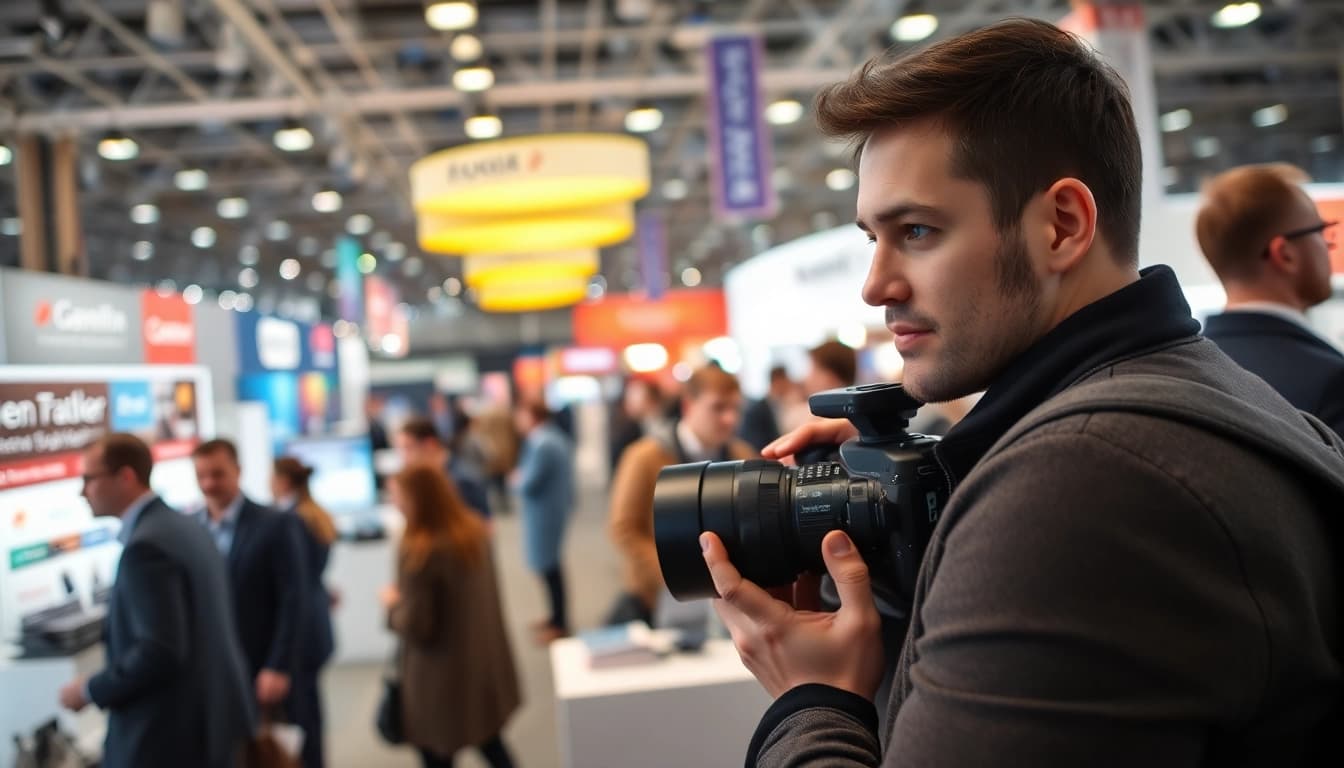 Messefotograf München nimmt lebendige Momente auf der Messe auf.