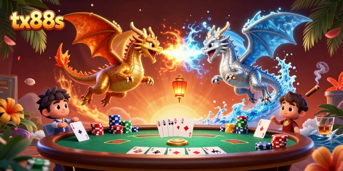Engage in thrilling poker action with tx88s featuring dragons and rich casino elements.