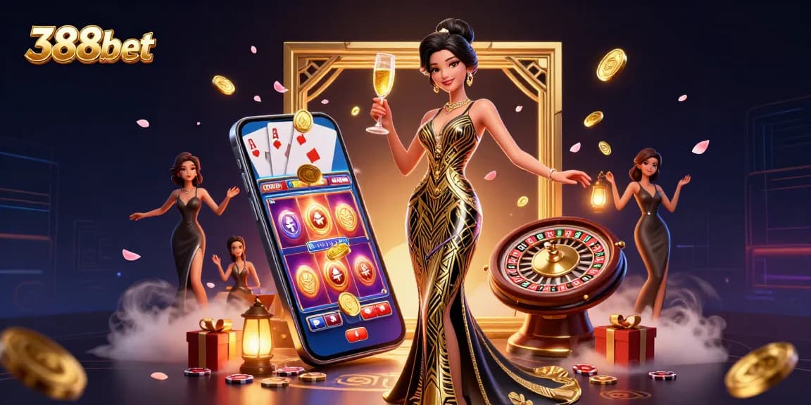 Join the excitement at 388bet with vibrant slot games and glamorous casino action.