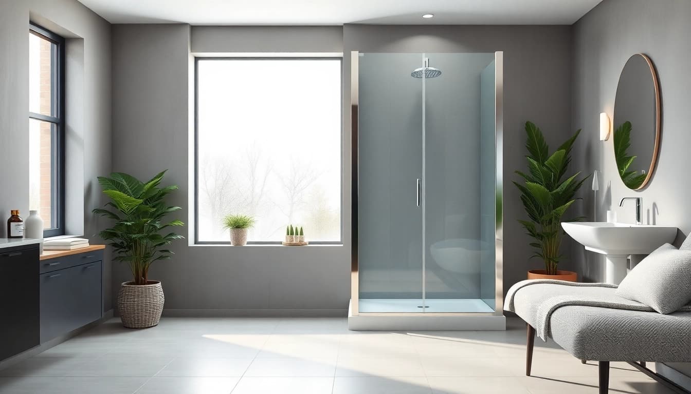 Funktionale sonni Duschkabine 90x90 in einem modernen Badezimmer mit eleganter Gestaltung.