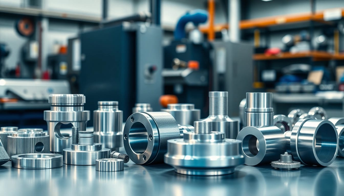 CNC frästeile in a factory setting showcasing precision craftsmanship.