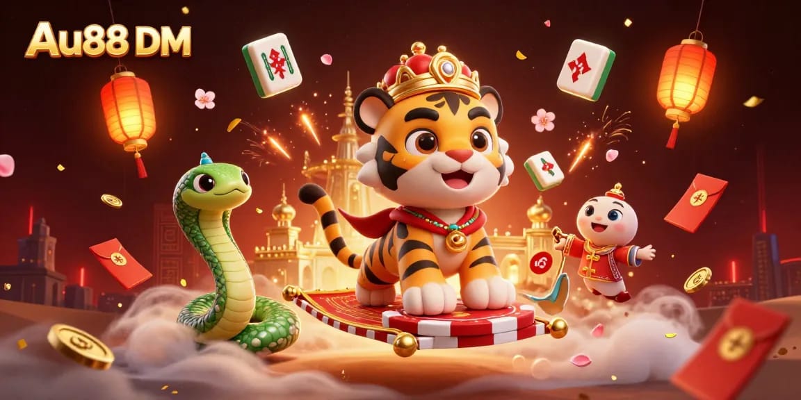 Experience thrilling gameplay at Au88 DM with a vibrant casino scene featuring iconic characters and elements.