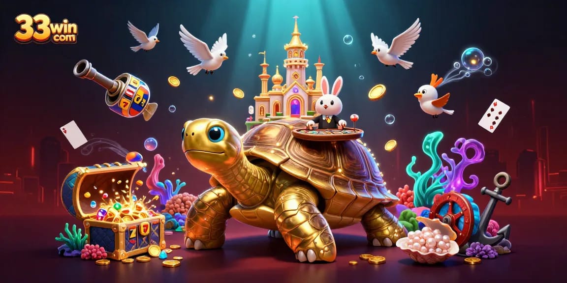 Experience the excitement of games at 33win com with animated treasures and jackpot action!