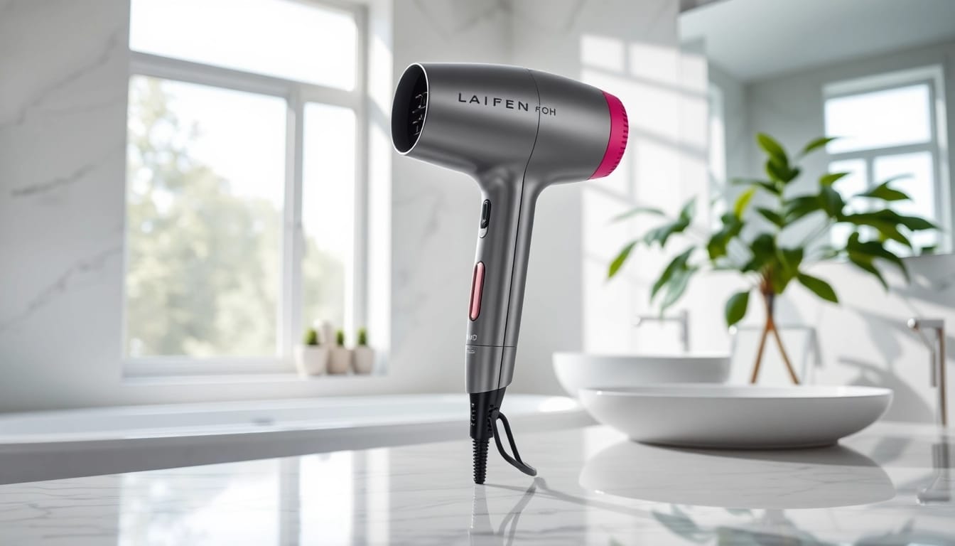 Benutzen Sie den laifen föhn für ein perfektes Haarstyling mit modernem Design.