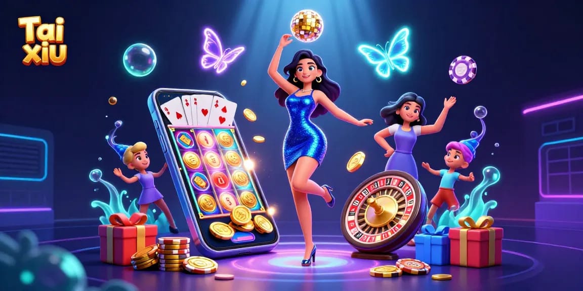 Experience thrilling Tai xiu gameplay with vibrant visuals and exciting casino elements.