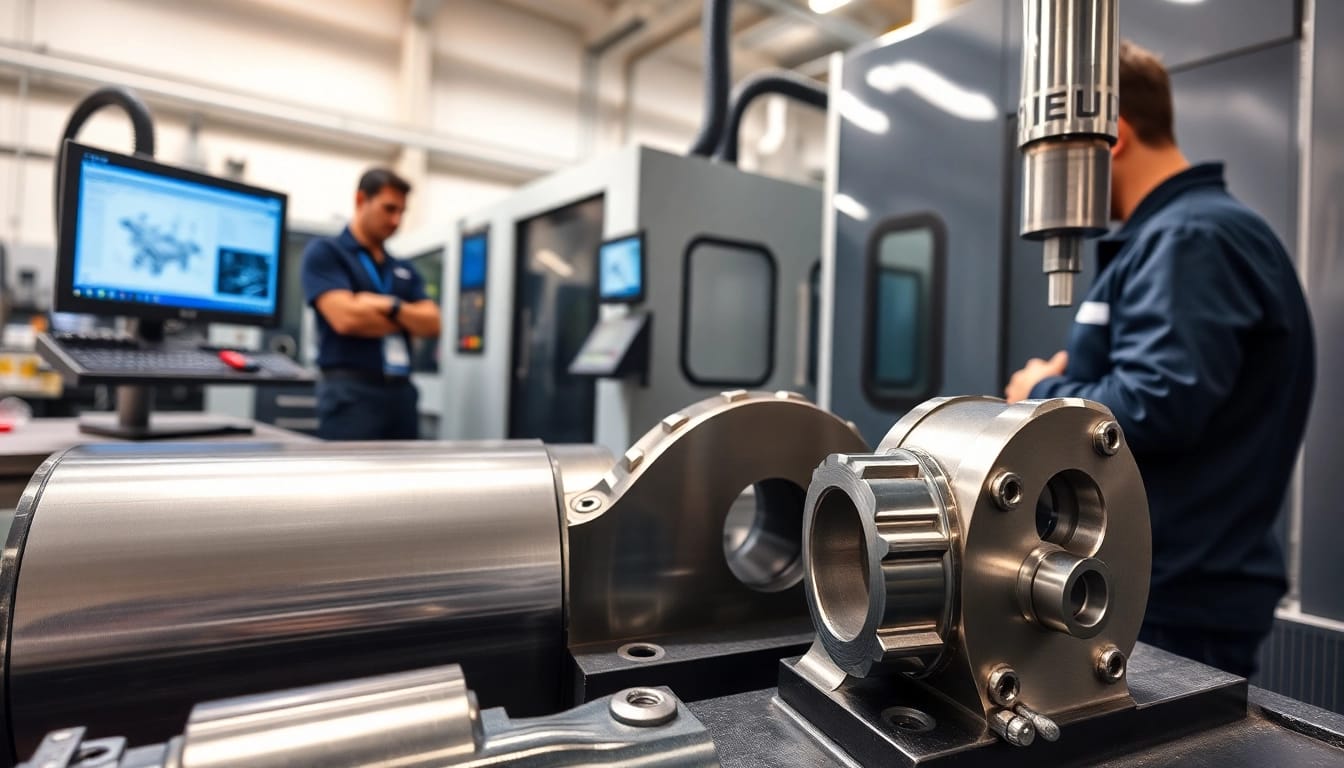 CNC fräsen dienstleister präzise Maschinen in einer modernen Werkstatt.