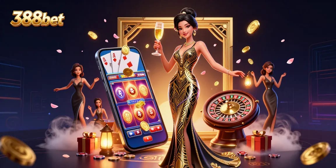 Join the excitement at 388bet with vibrant slot games and glamorous casino action.