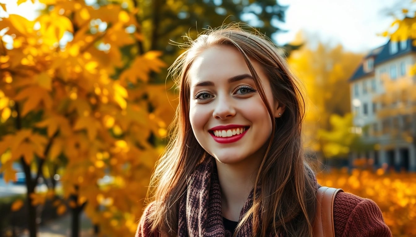 Erstellen von attraktiven Bildern durch einen Fotograf für Tinder München im Freien.