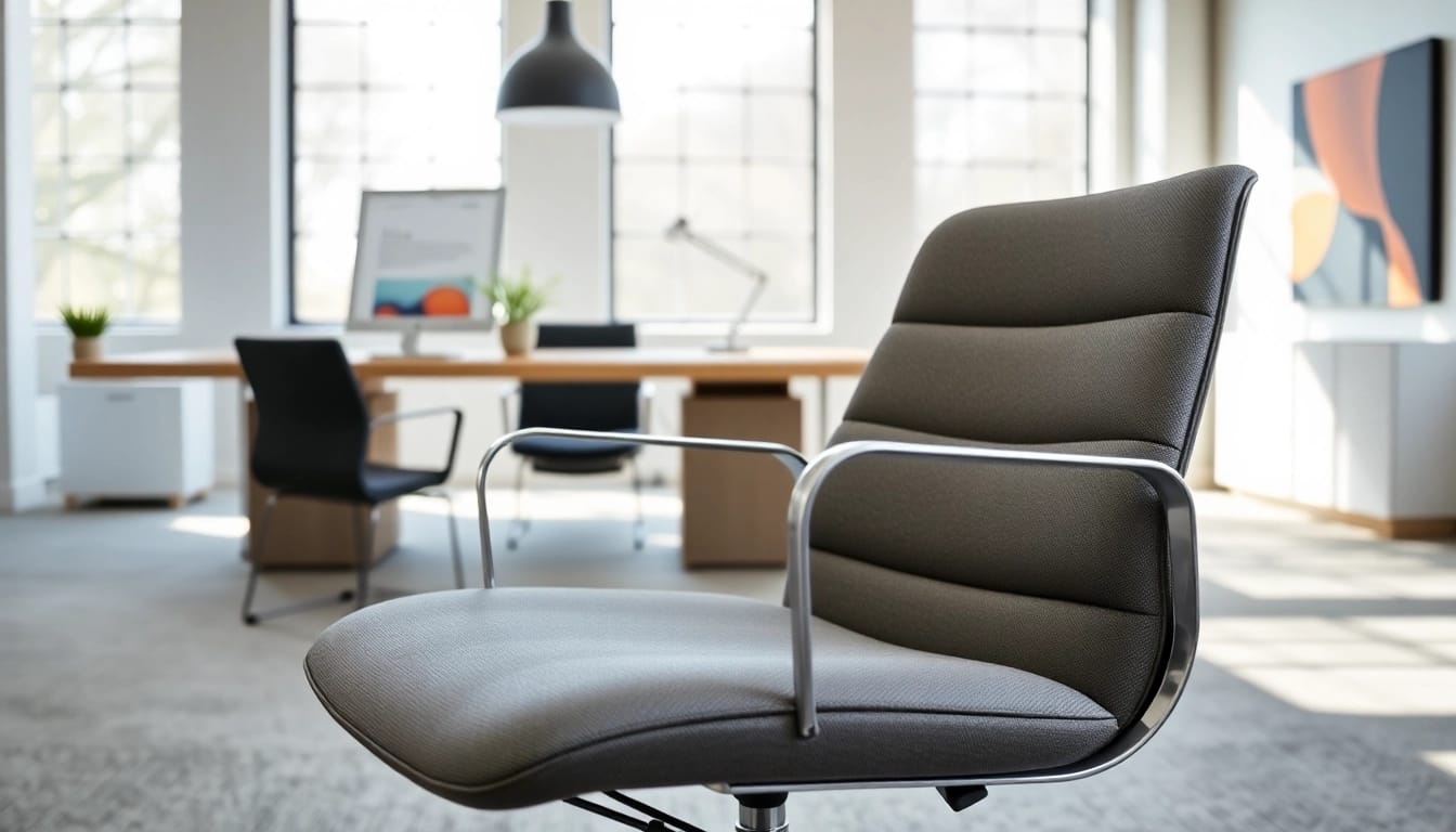 Refurbished Vitra chair displayed in a stylish office setting emphasizing design and comfort.