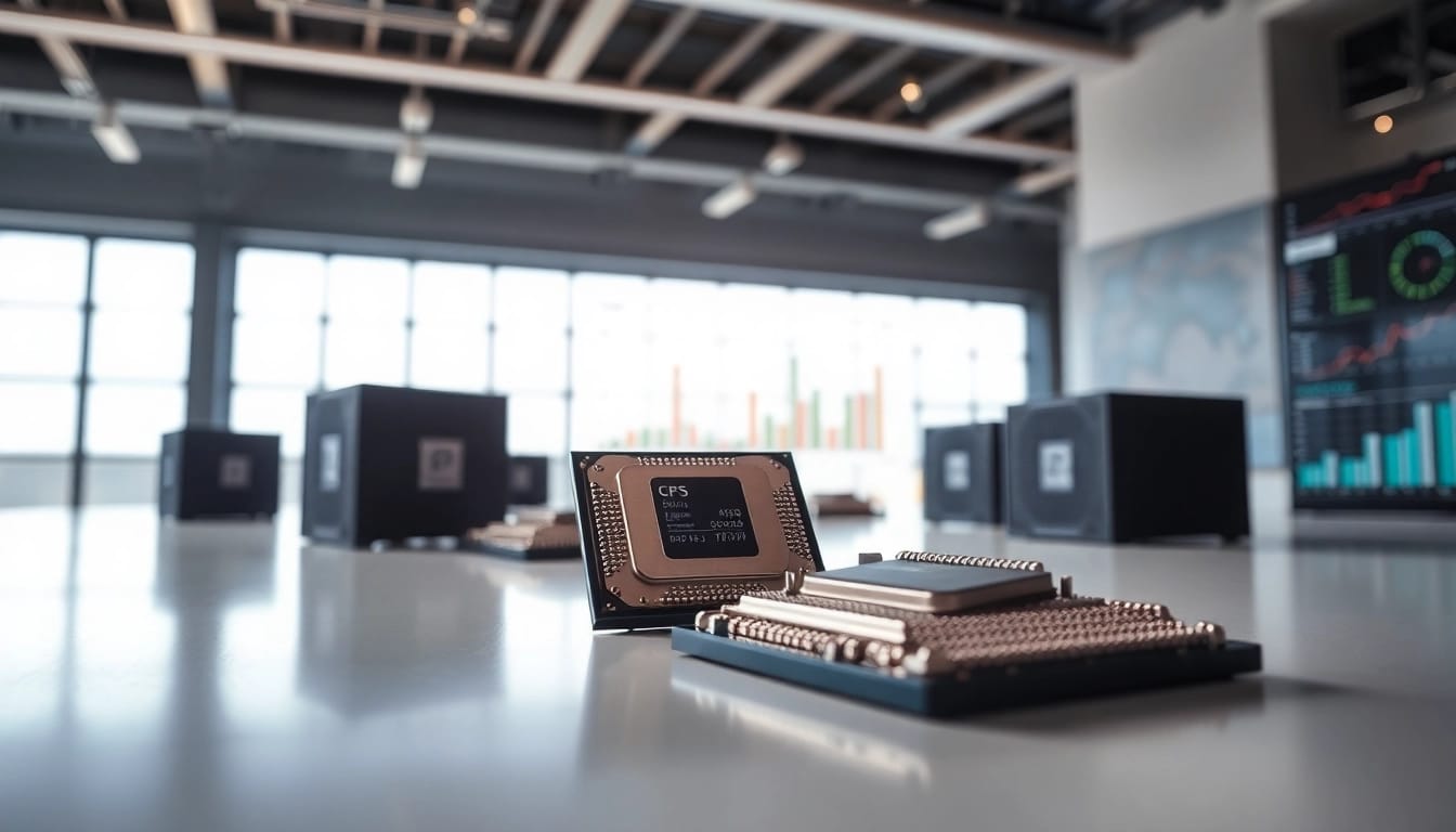 Prozessor Vergleich zwischen verschiedenen Chips mit technischen Details und Grafiken.