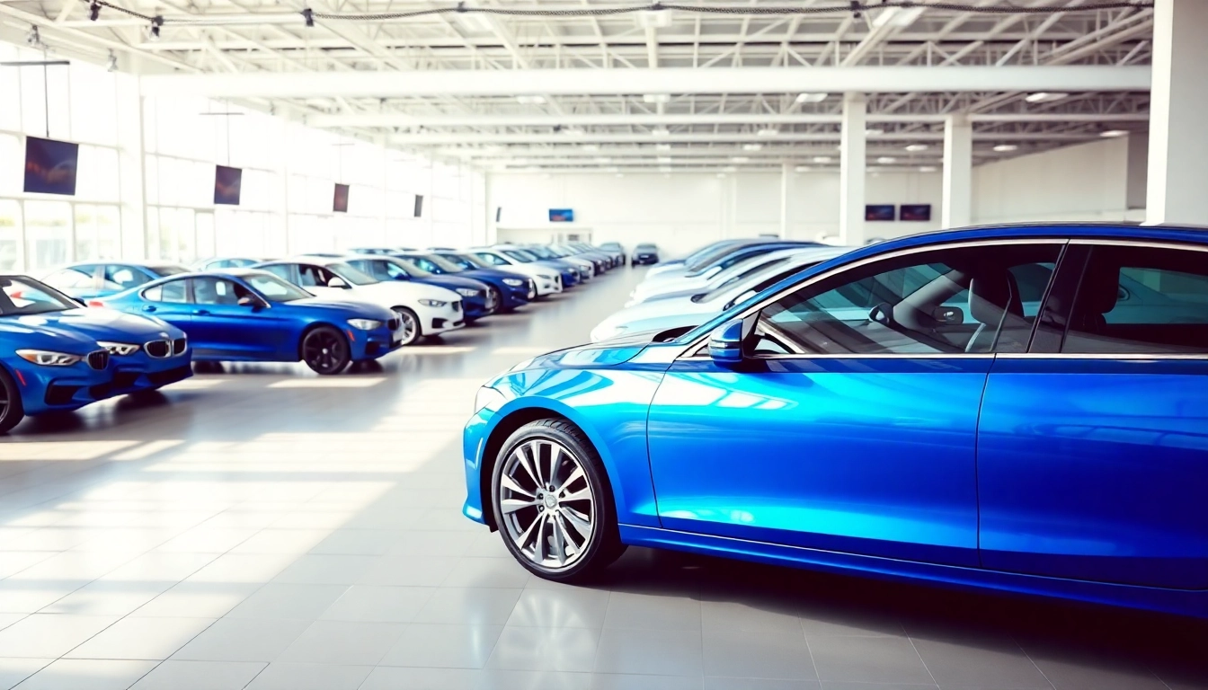 Auto kaufen: Professioneller Autohaus mit einer Vielzahl von Fahrzeugen in einem modernen Showroom.