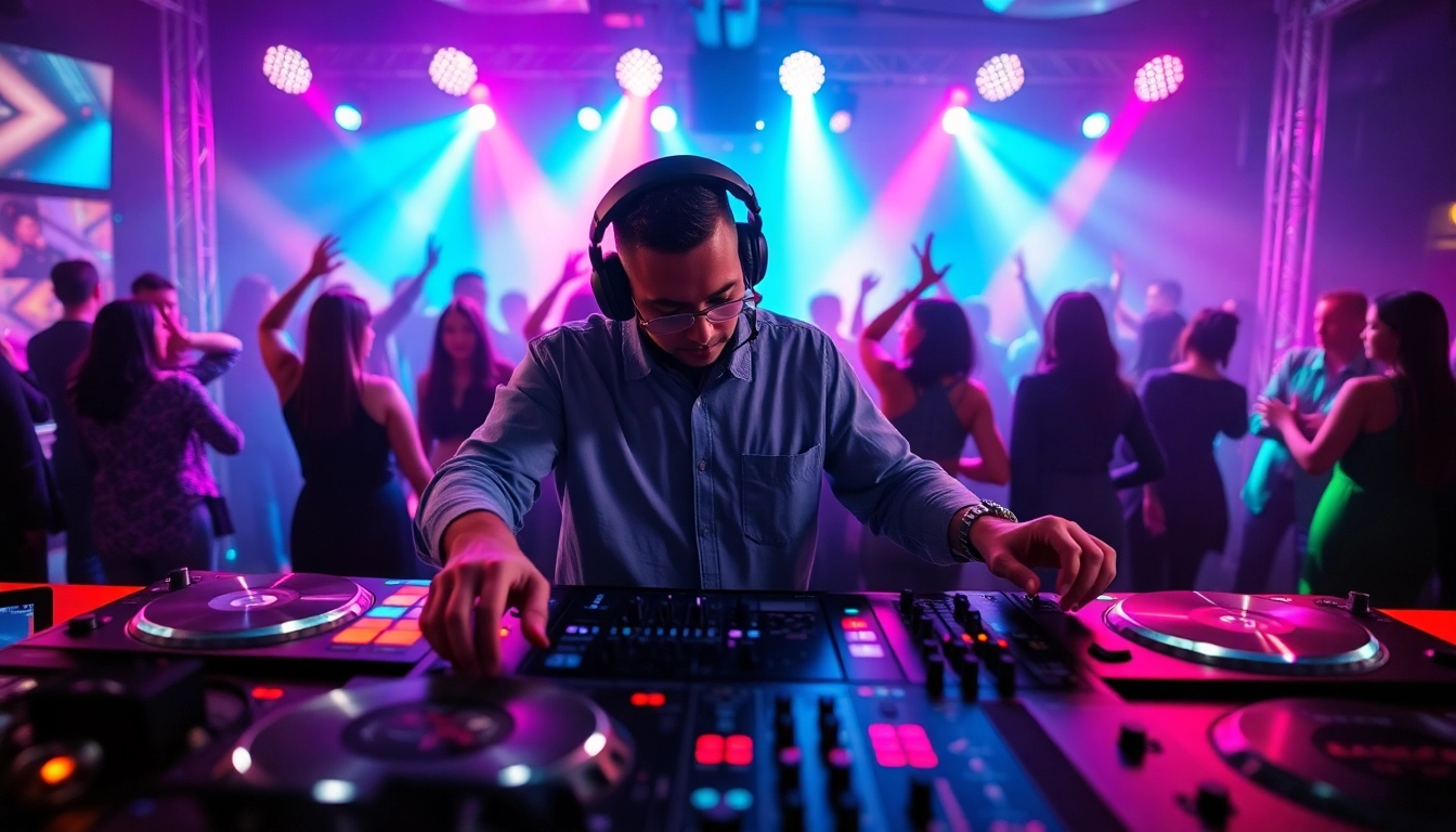 DJ in München live performing with vibrant club atmosphere and energetic crowd.