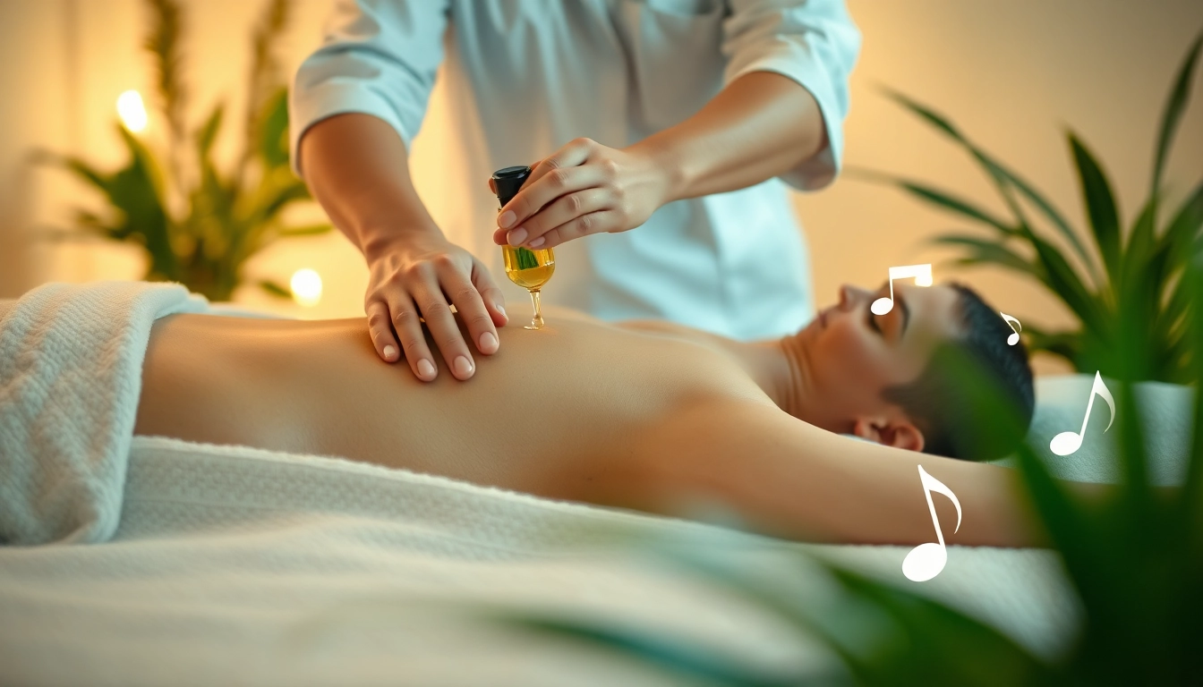 Aromaöl Massage in Berlin als entspannende Behandlung in einem ruhigen Spa-Umfeld