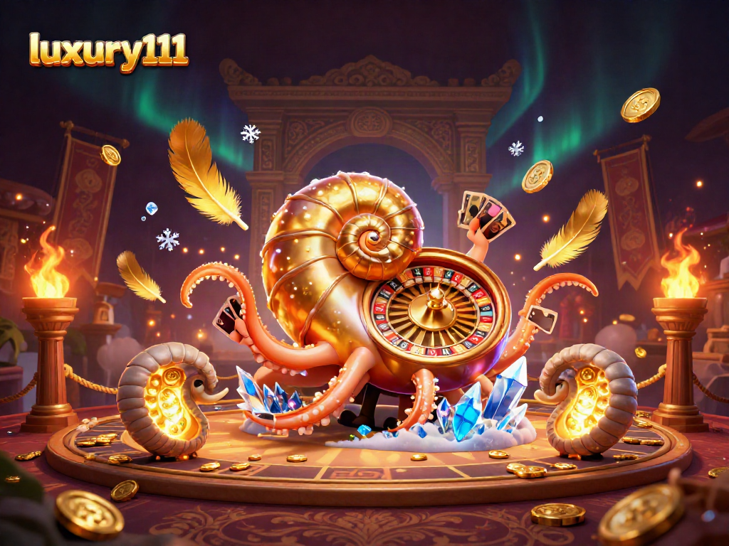 Engage in the thrilling ambiance of luxury111 casino with ancient nautilus and golden roulette elements.