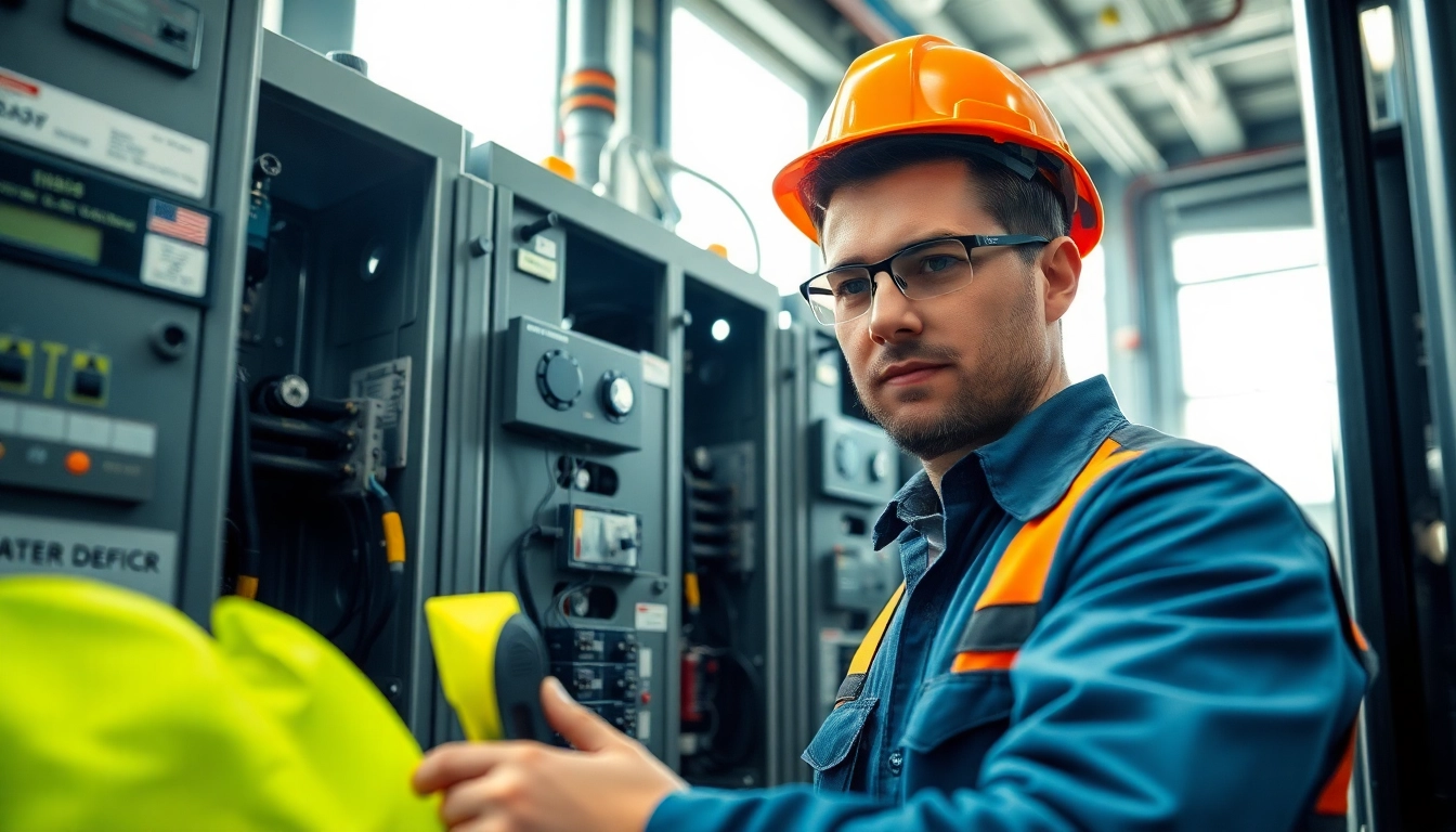 DGUV V3 Prüfung im Detail: Fachtechniker prüft elektrische Anlagen auf Sicherheit.