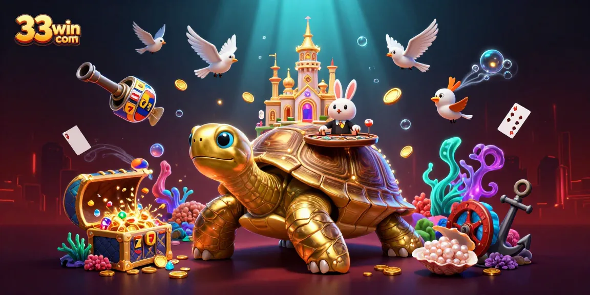 Experience the excitement of games at 33win com with animated treasures and jackpot action!