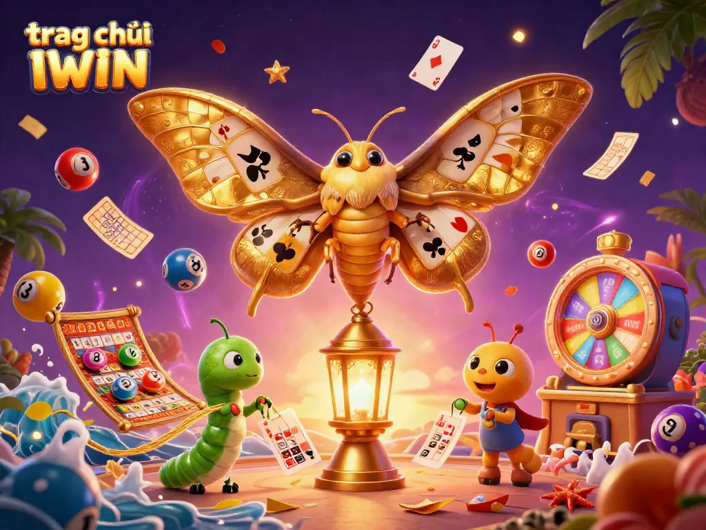 Engage in thrilling gameplay with trag chủ IWIN featuring colorful lottery balls and glowing casino elements.