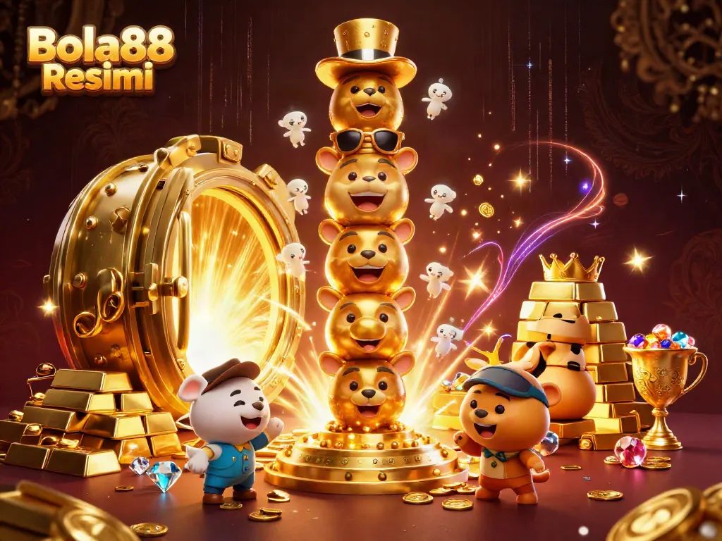Experience Bola88 Resmi with vibrant casino treasures in this dynamic 3D illustration.