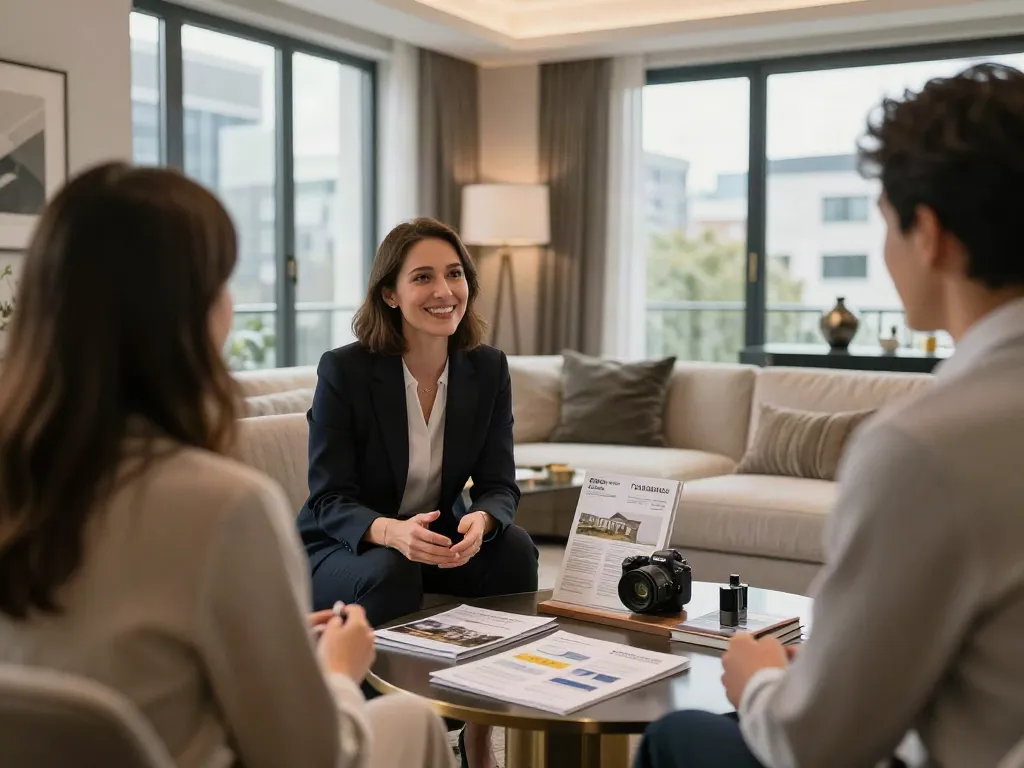 Bester Immobilienmakler Frankfurt in eleganter Wohnung, Beratung und Verkauf