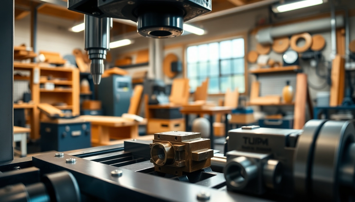 Präzise cnc frästeile befinden sich in einer modernen Maschinenwerkstatt, die handwerkliche Qualität zeigt.