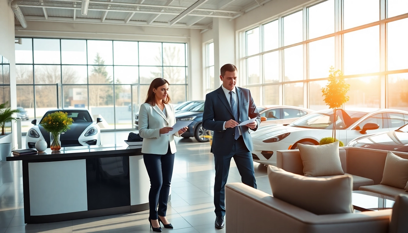 Autoankauf Beratung in modernem Autohaus mit professionellem Ambiente