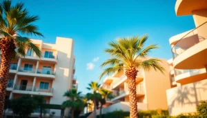 Stunning landscape view showcasing beautiful apartments for wohnung nordzypern kaufen near the coast.