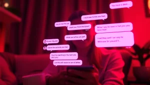 Engaging AI chat sex conversation displayed on a sleek digital interface.