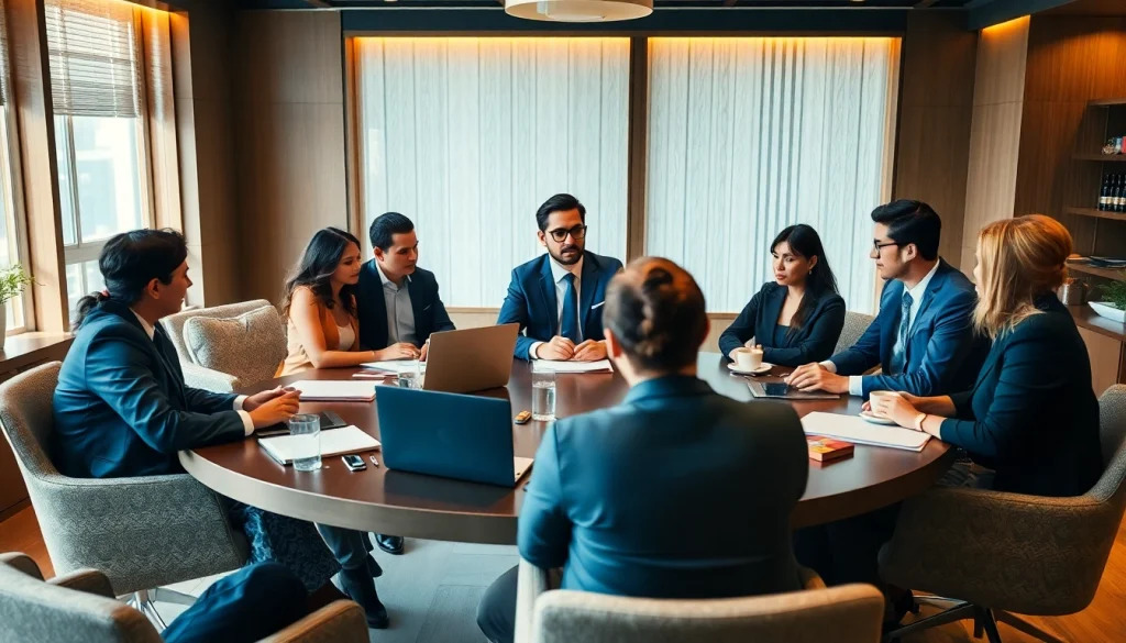 Headhunter Gastronomie strategizing with culinary professionals in a modern office.