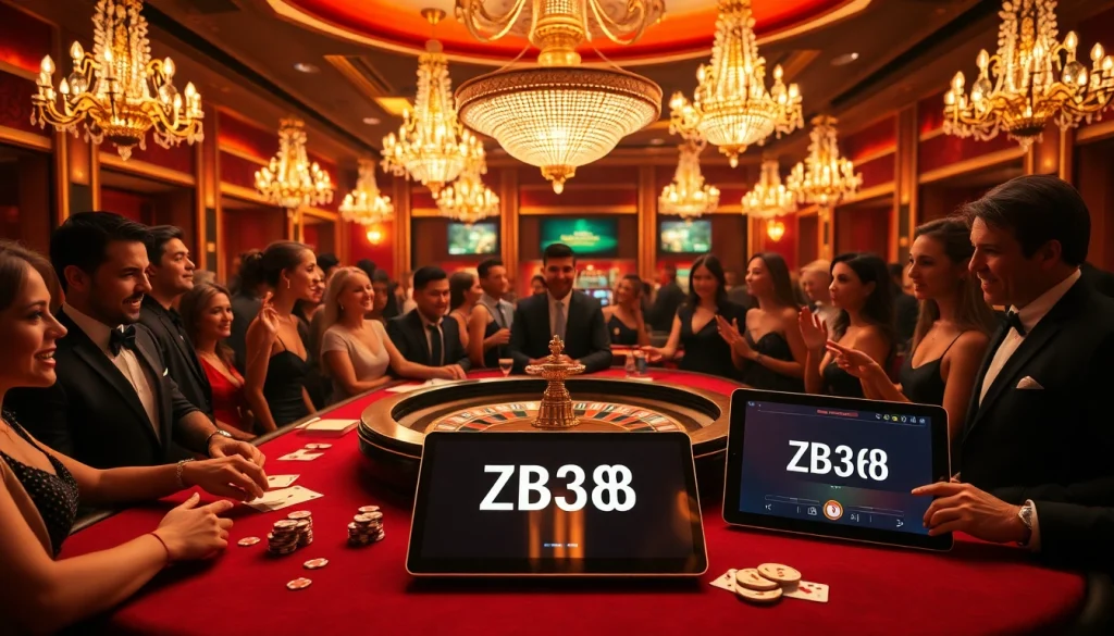 Exciting roulette action at ZB368 casino, showcasing players and poker chips.