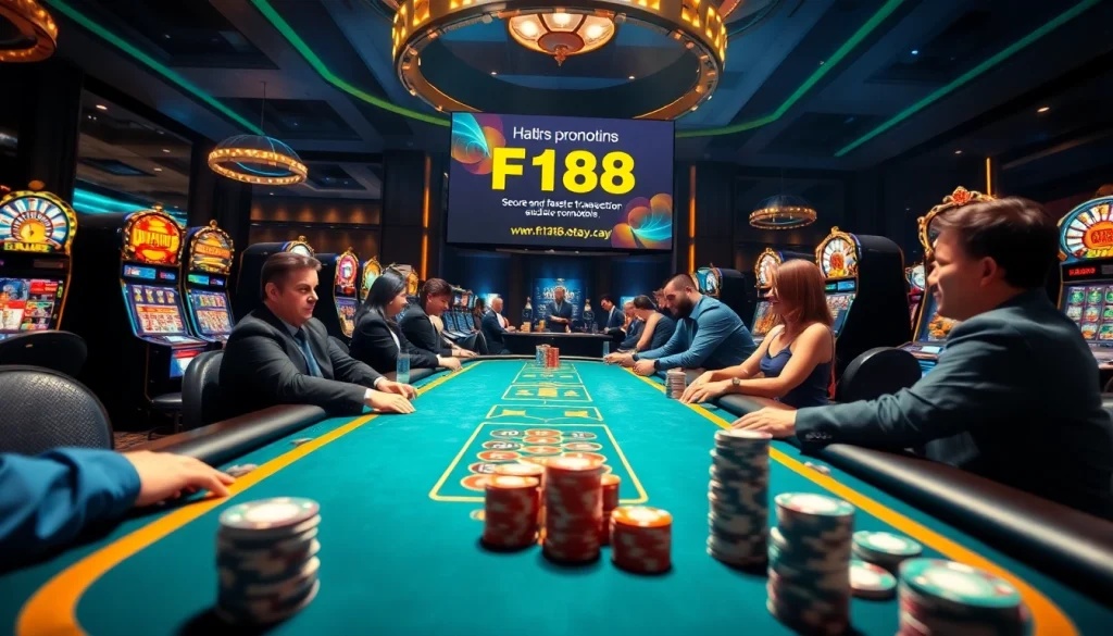 Experience the excitement at https://f168.today/ with professionals playing poker in a luxury casino setting.