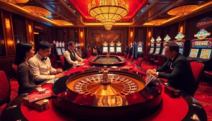 Engaged players enjoying an exciting game at the 28bet casino roulette table with vibrant chips.