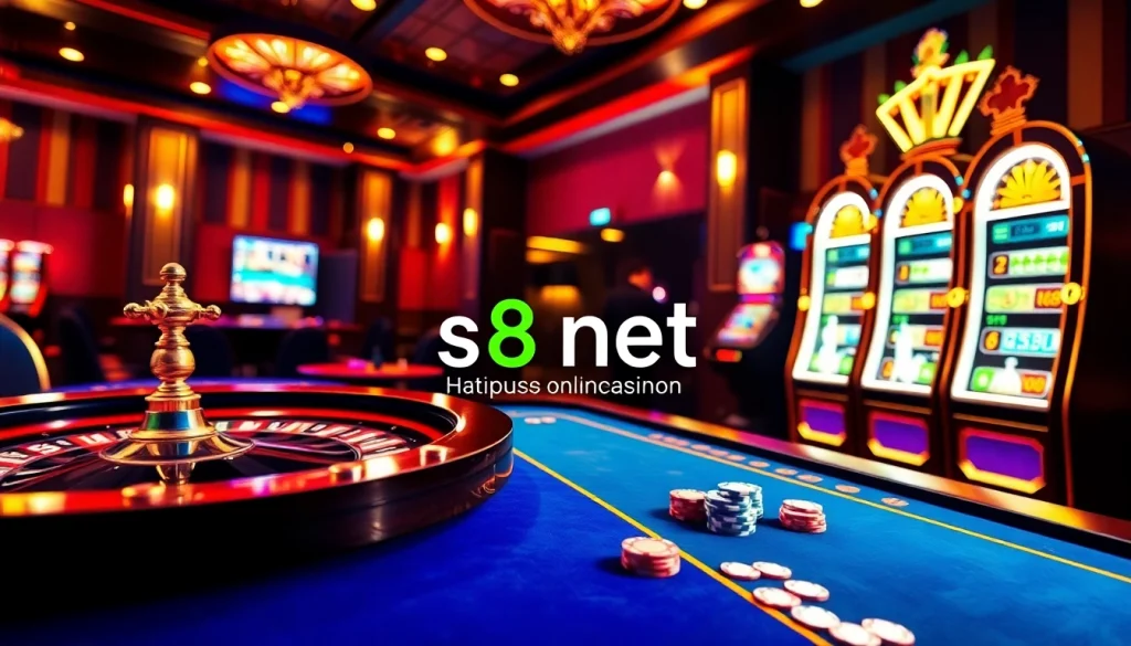 Experience thrilling gameplay at https://s8net.com/ with vibrant casino tables and engaging slot machines.