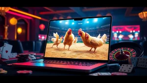 Enjoy thrilling đá gà xn88 action with an engaging online betting scene showcasing live matches.