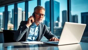 Headhunter Schweiz berät einen Klienten in einem professionellen Büro.