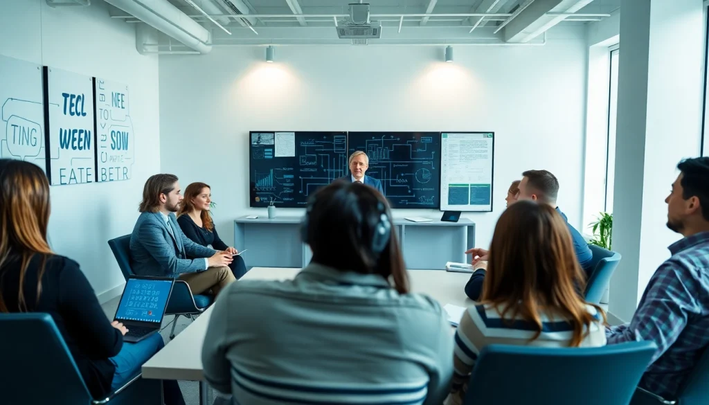 Headhunter IT conducts interviews with diverse candidates in a modern office.
