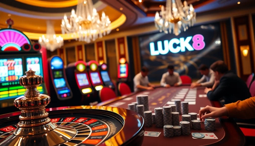 Trải nghiệm cảm giác hồi hộp từ casino LUCK8 với các máy xèng sống động và các trận đấu poker hấp dẫn.