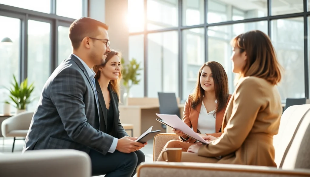 Der Personalberater interviewt einen Kandidaten in einem modernen Büro.