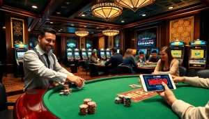 Experience thrilling gameplay at https://mm88.agency/, featuring vibrant casino tables and engaging poker action.