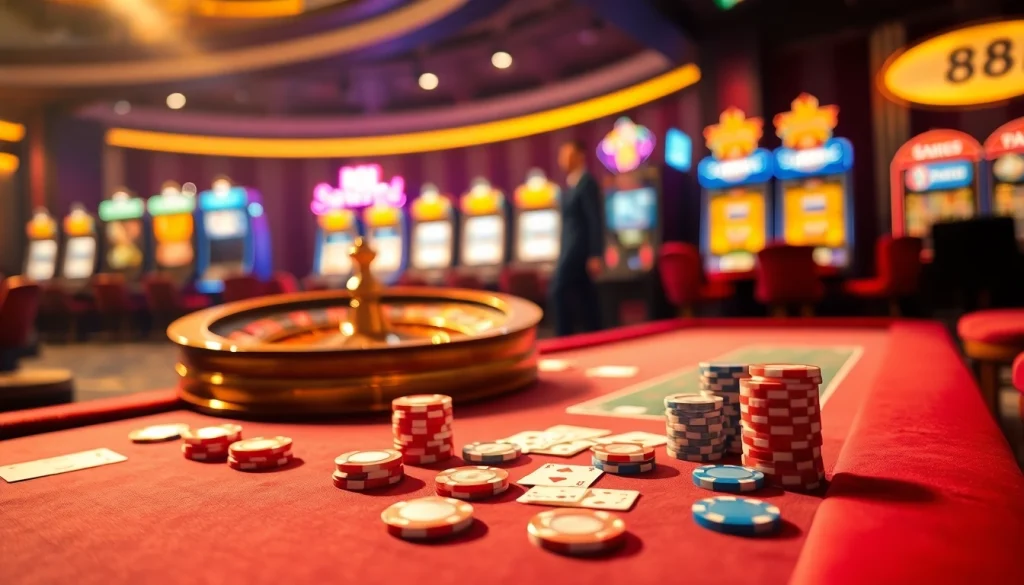 Experience thrilling games at 88i with vibrant casino tables and exciting slot machines.