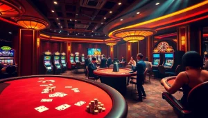 Experience the thrilling atmosphere of BJ388 with exciting gambling action at vibrant casino tables.