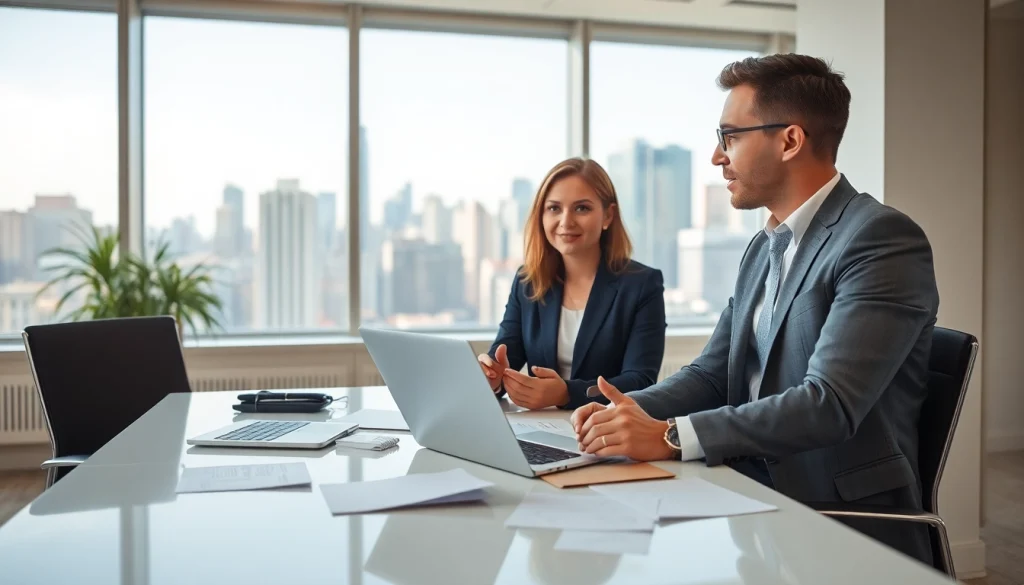 Professioneller Headhunter Schweiz in modernem Büro bei der Beratung eines Klienten.