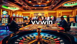 Players enjoying an exciting poker game at vvvwin casino.
