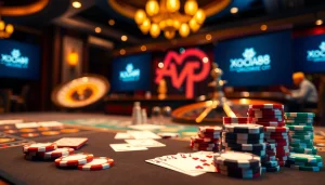 Enjoy an immersive gameplay experience at xocdia88 with vibrant poker chips and casino tables.