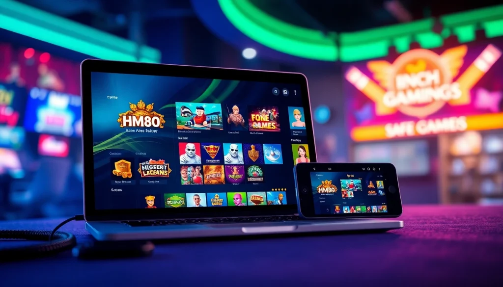 Engaging HM88 game interface showcasing diverse gaming options and security features